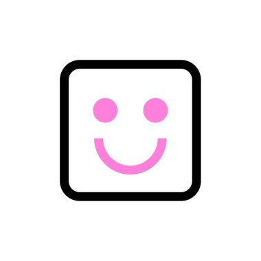 Emoji kare simgesi, vektör illüstrasyon tasarımı 