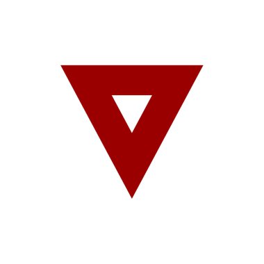 üçgen ikon tasarım şablonu vektörü