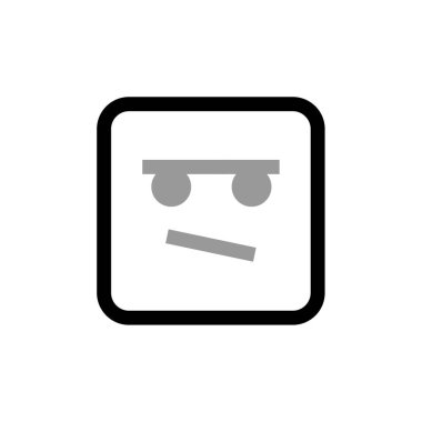 Emoji kare simgesi, vektör illüstrasyon tasarımı 