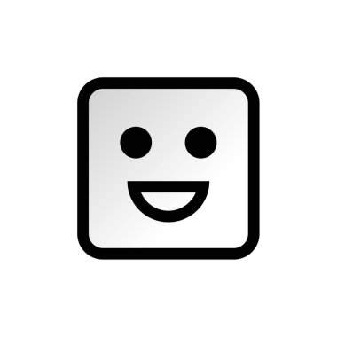Emoji kare simgesi, vektör illüstrasyon tasarımı 