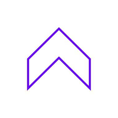 Beyaz arkaplanda izole edilmiş ok simgesinin vektör çizimi  