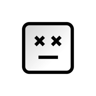 Emoji kare simgesi, vektör illüstrasyon tasarımı 