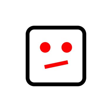 Emoji kare simgesi, vektör illüstrasyon tasarımı 