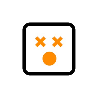 Emoji kare simgesi, vektör illüstrasyon tasarımı 