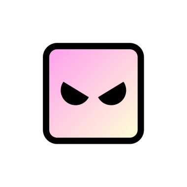 Emoji kare simgesi, vektör illüstrasyon tasarımı 