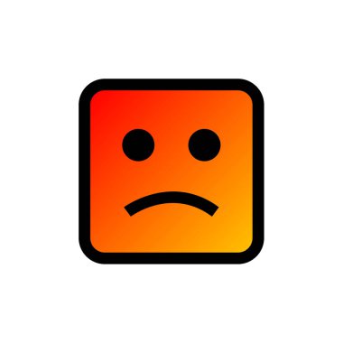 Emoji kare simgesi, vektör illüstrasyon tasarımı 