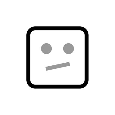 Emoji kare simgesi, vektör illüstrasyon tasarımı 