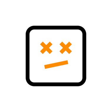 Emoji kare simgesi, vektör illüstrasyon tasarımı 