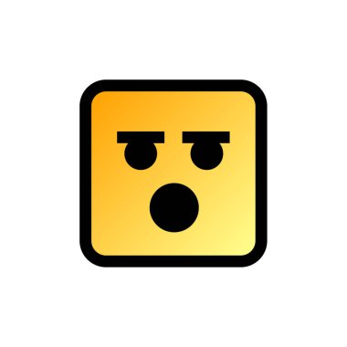 Emoji kare simgesi, vektör illüstrasyon tasarımı 