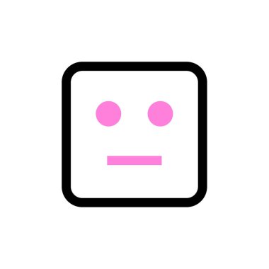 Emoji kare simgesi, vektör illüstrasyon tasarımı 