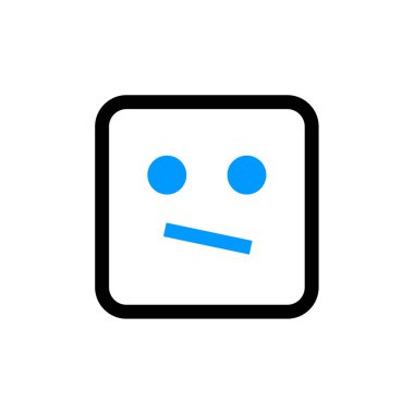 Emoji kare simgesi, vektör illüstrasyon tasarımı 