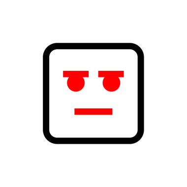 Emoji kare simgesi, vektör illüstrasyon tasarımı 