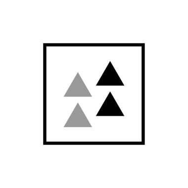 Üçgen vektör simgesi. düz vektör işaretleri