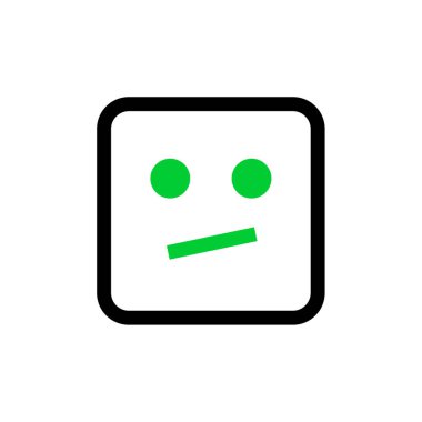Emoji kare simgesi, vektör illüstrasyon tasarımı 