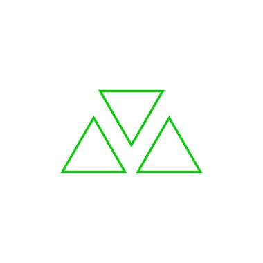 yeşil üçgen logo tasarımı