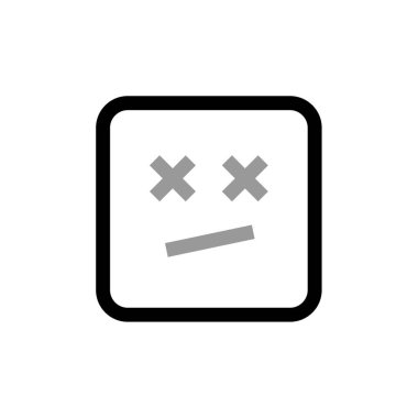 Emoji kare simgesi, vektör illüstrasyon tasarımı 