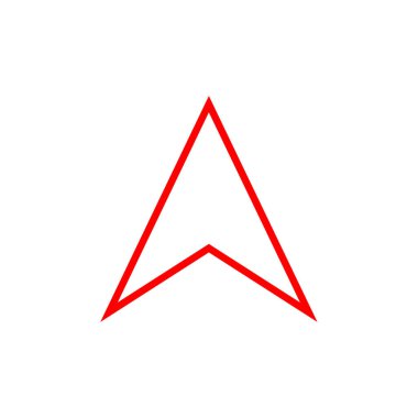 ok basit simgesi, vektör çizim