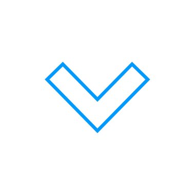 ok basit simgesi, vektör çizim