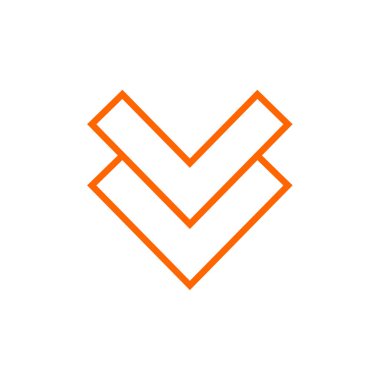 ok basit simgesi, vektör çizim