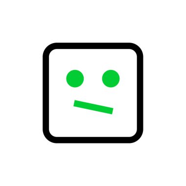 Emoji kabartması düz simge, vektör ilülasyonu