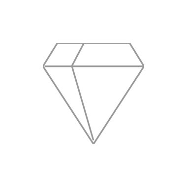 Elmas vektör simgesi. Beyaz arkaplanda mücevher işareti izole edildi 