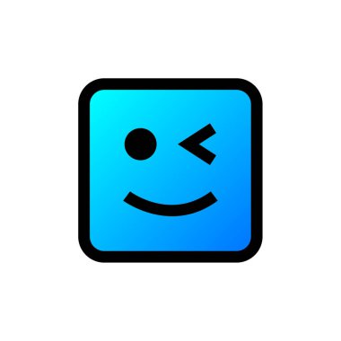 Göz kırpma ikon vektörü. Düz çizgi biçim illüstrasyonuName