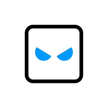 Emoji kabartması düz simge, vektör ilülasyonu