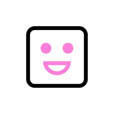 Emoji kabartması düz simge, vektör ilülasyonu