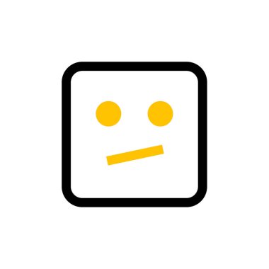 Emoji kabartması düz simge, vektör ilülasyonu