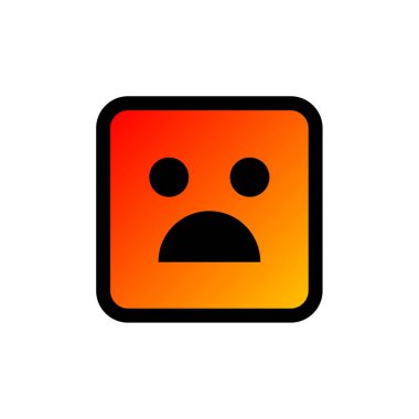 Emoji kabartması düz simge, vektör ilülasyonu