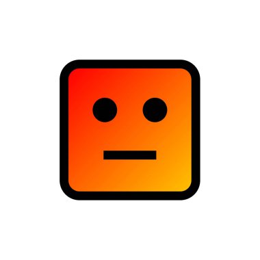 Emoji kabartması düz simge, vektör ilülasyonu