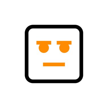 Emoji kabartması düz simge, vektör ilülasyonu