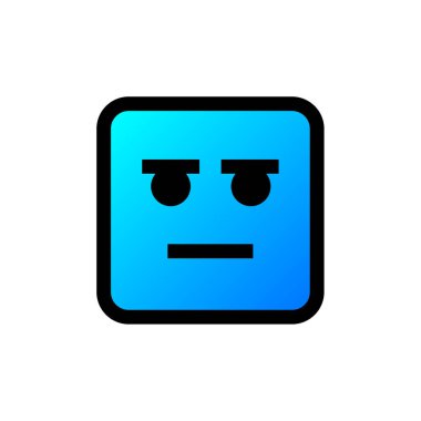 Emoji kabartması düz simge, vektör ilülasyonu