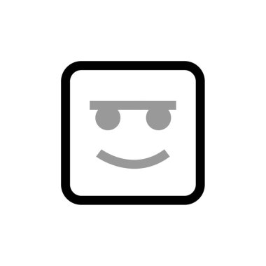 Emoji kabartması düz simge, vektör ilülasyonu