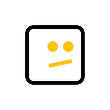 Emoji kabartması düz simge, vektör ilülasyonu