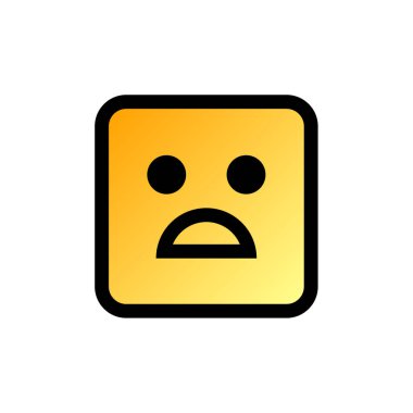 Emoji kabartması düz simge, vektör ilülasyonu