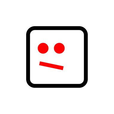 Emoji kabartması düz simge, vektör ilülasyonu