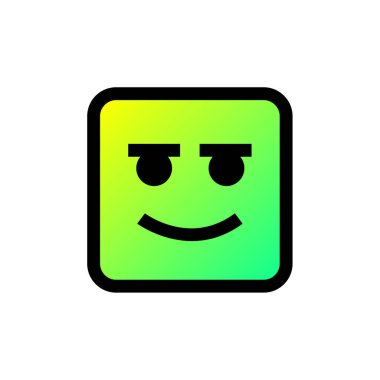 Emoji kabartması düz simge, vektör ilülasyonu