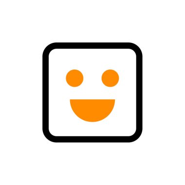 Emoji kabartması düz simge, vektör ilülasyonu