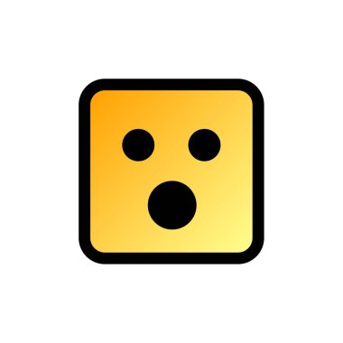 Emoji kabartması düz simge, vektör ilülasyonu