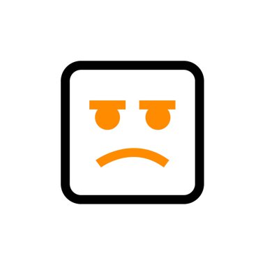 Emoji kabartması düz simge, vektör ilülasyonu