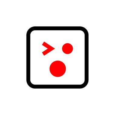 Emoji kabartması düz simge, vektör ilülasyonu