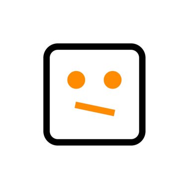 Emoji kabartması düz simge, vektör ilülasyonu