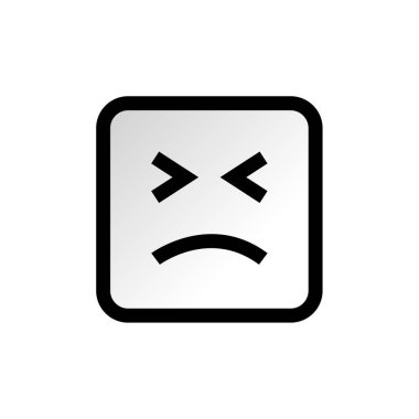 Emoji kabartması düz simge, vektör ilülasyonu