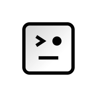 Emoji kabartması düz simge, vektör ilülasyonu