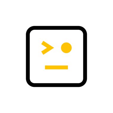 Emoji kabartması düz simge, vektör ilülasyonu