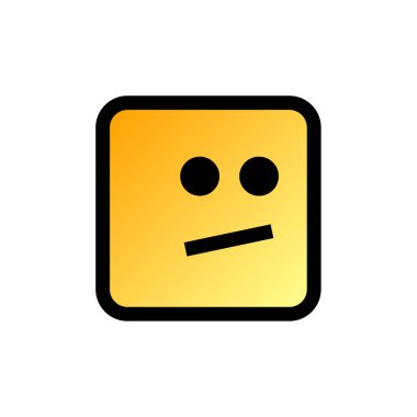 Emoji kabartması düz simge, vektör ilülasyonu