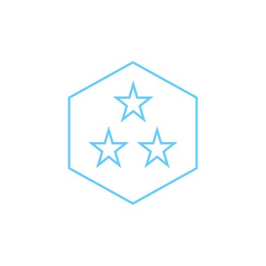 Beyaz arkaplanda yıldız simgesi tasarımı