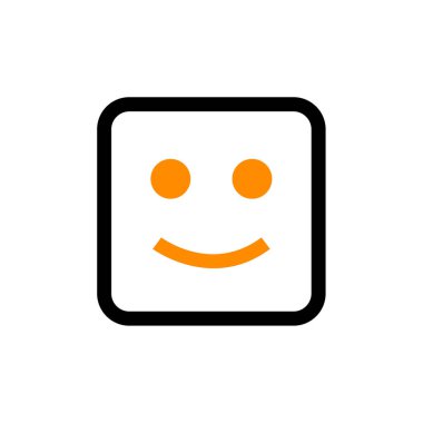 Emoji kabartması düz simge, vektör ilülasyonu