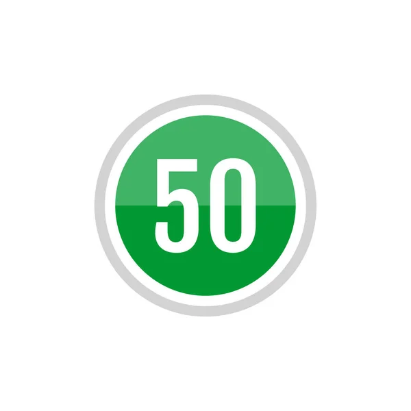 50号绿色圆形矢量符号图标 — 图库矢量图片